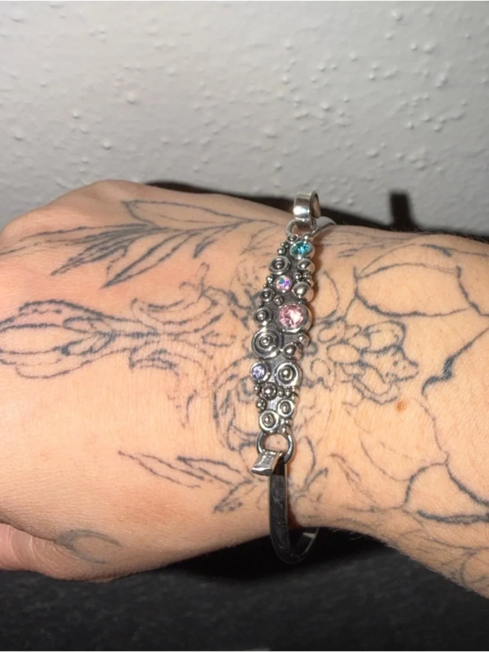 paparazzi Silver-Tone Bracelet with Pink, Blue and Purple Accents